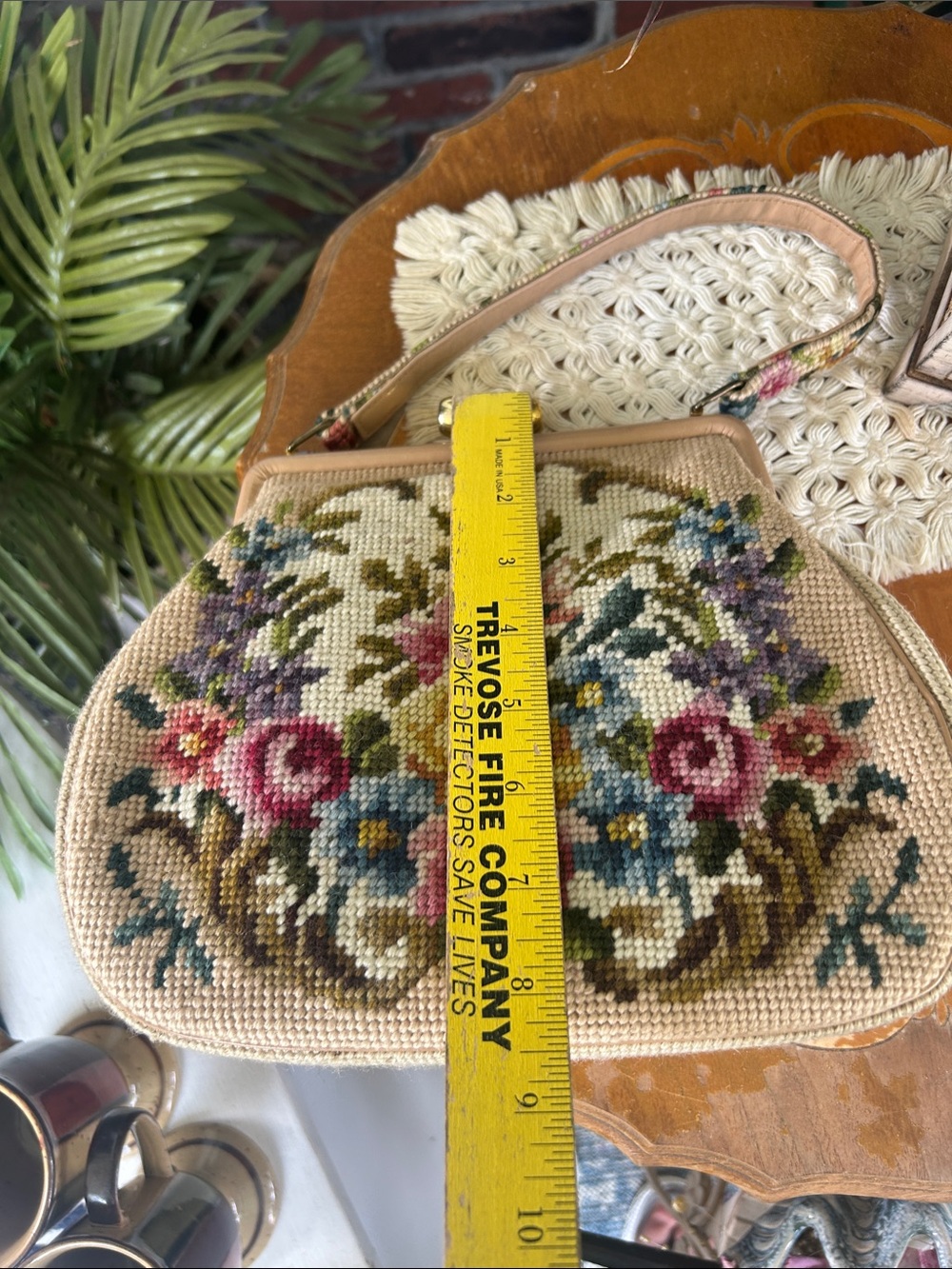 Vintage Floral Needlepoint Handbag - Picture 11 of 13